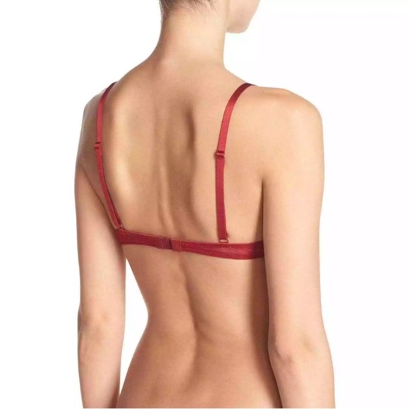 Intimately Free People Embrace Lace Underwire Triangle Bra 32A Berry Wine NWT - Picture 2 of 3